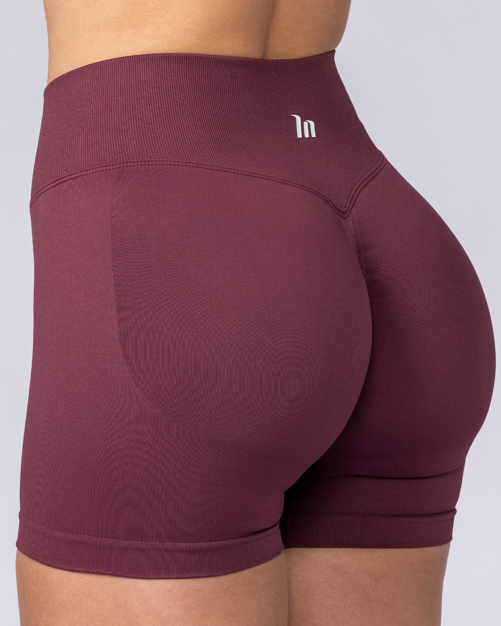 Muscle Nation Shorts Revealed Seamless Midway Shorts - Wine