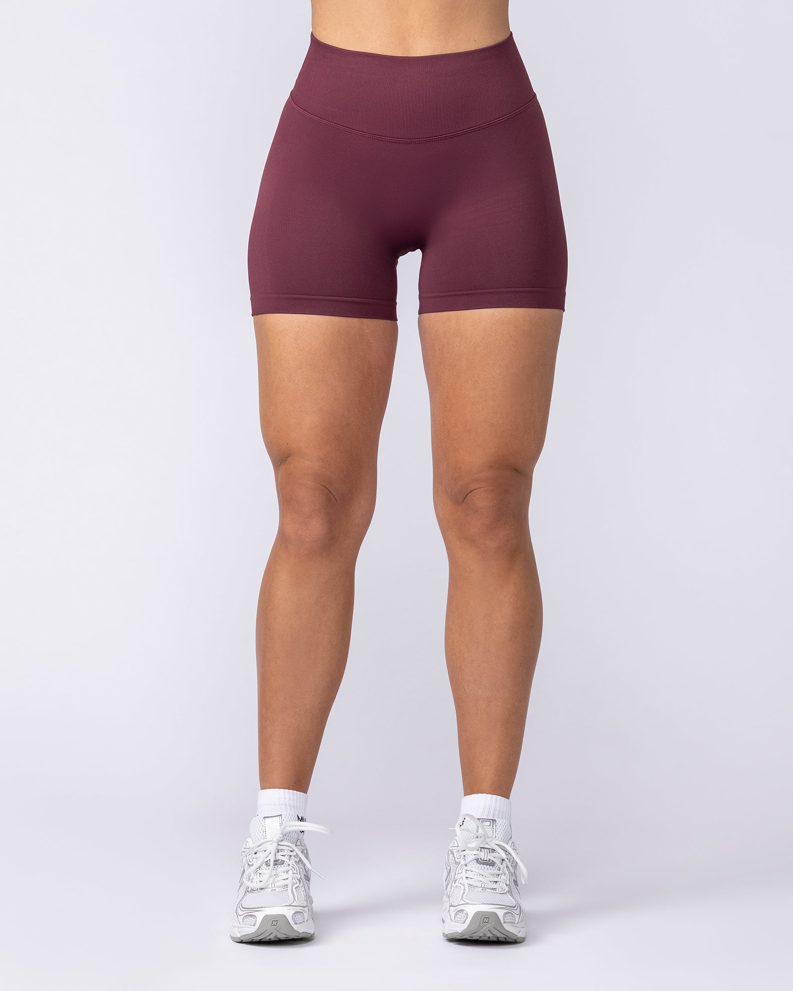 Muscle Nation Shorts Revealed Seamless Midway Shorts - Wine