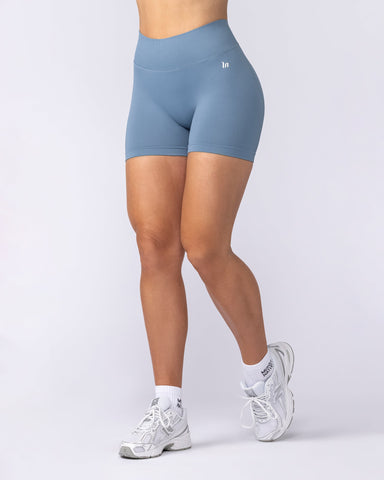 Muscle Nation Shorts Revealed V Back Seamless Midway Shorts - Ocean View