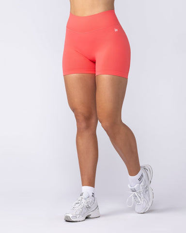 Muscle Nation Shorts Revealed V Back Seamless Midway Shorts - Sugar Coral