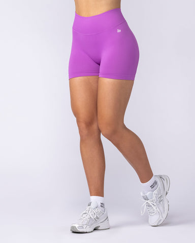 Muscle Nation Shorts Revealed V Back Seamless Midway Shorts - Violet Pop