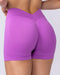 Muscle Nation Shorts Revealed V Back Seamless Midway Shorts - Violet Pop