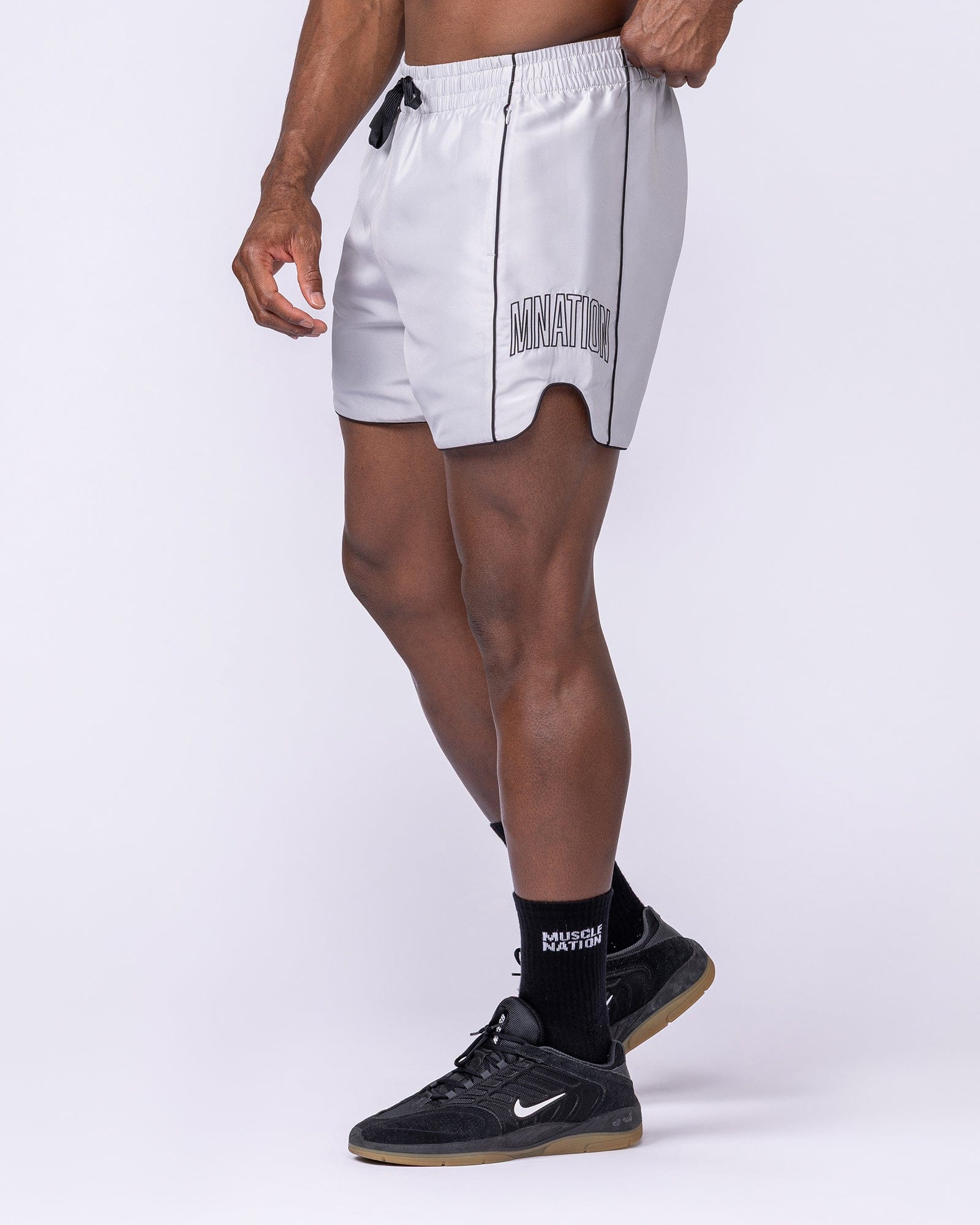 Muscle Nation Shorts Round House 5" Shorts - Quiet Grey