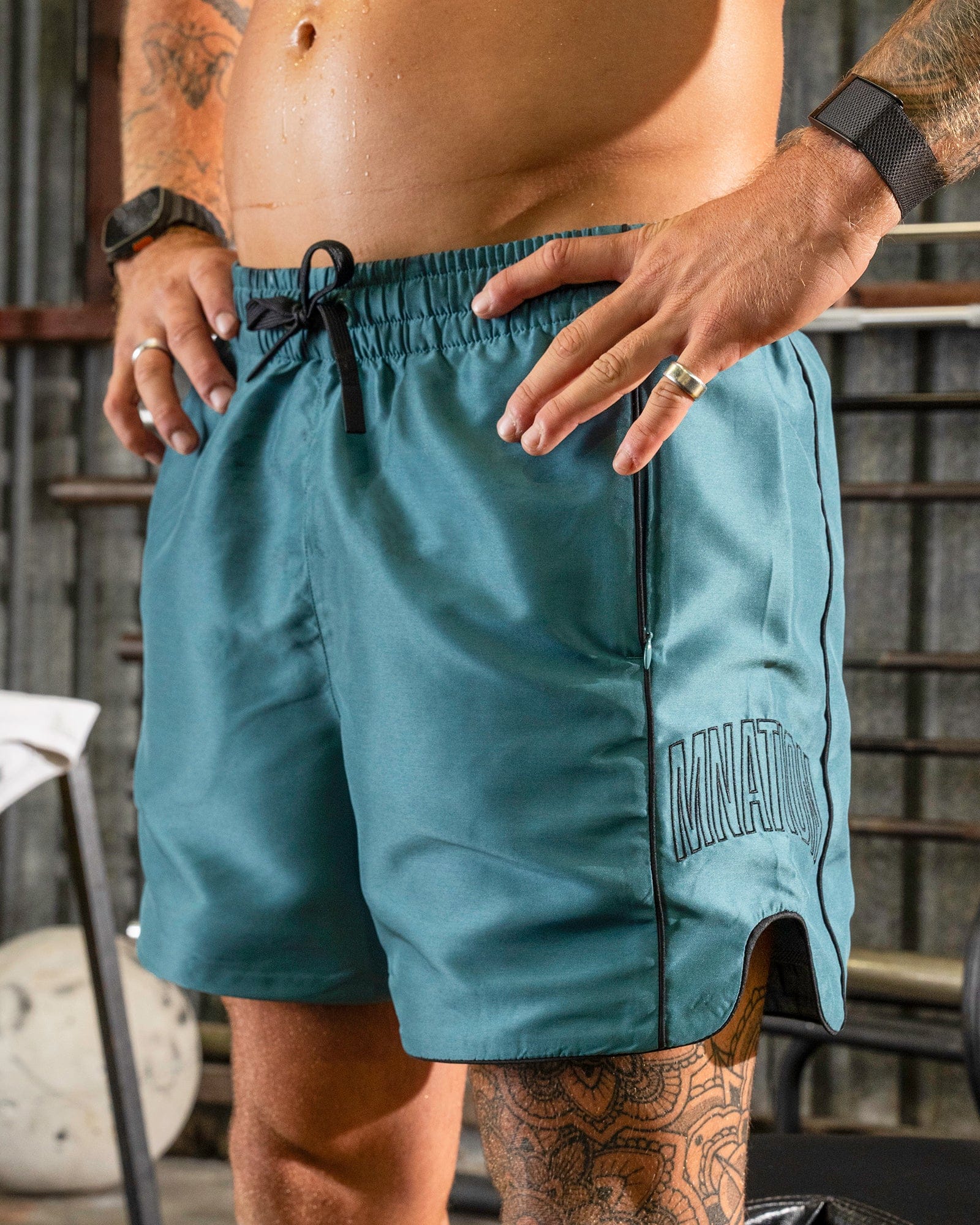 Muscle Nation Shorts Round House 5" Shorts - Shark