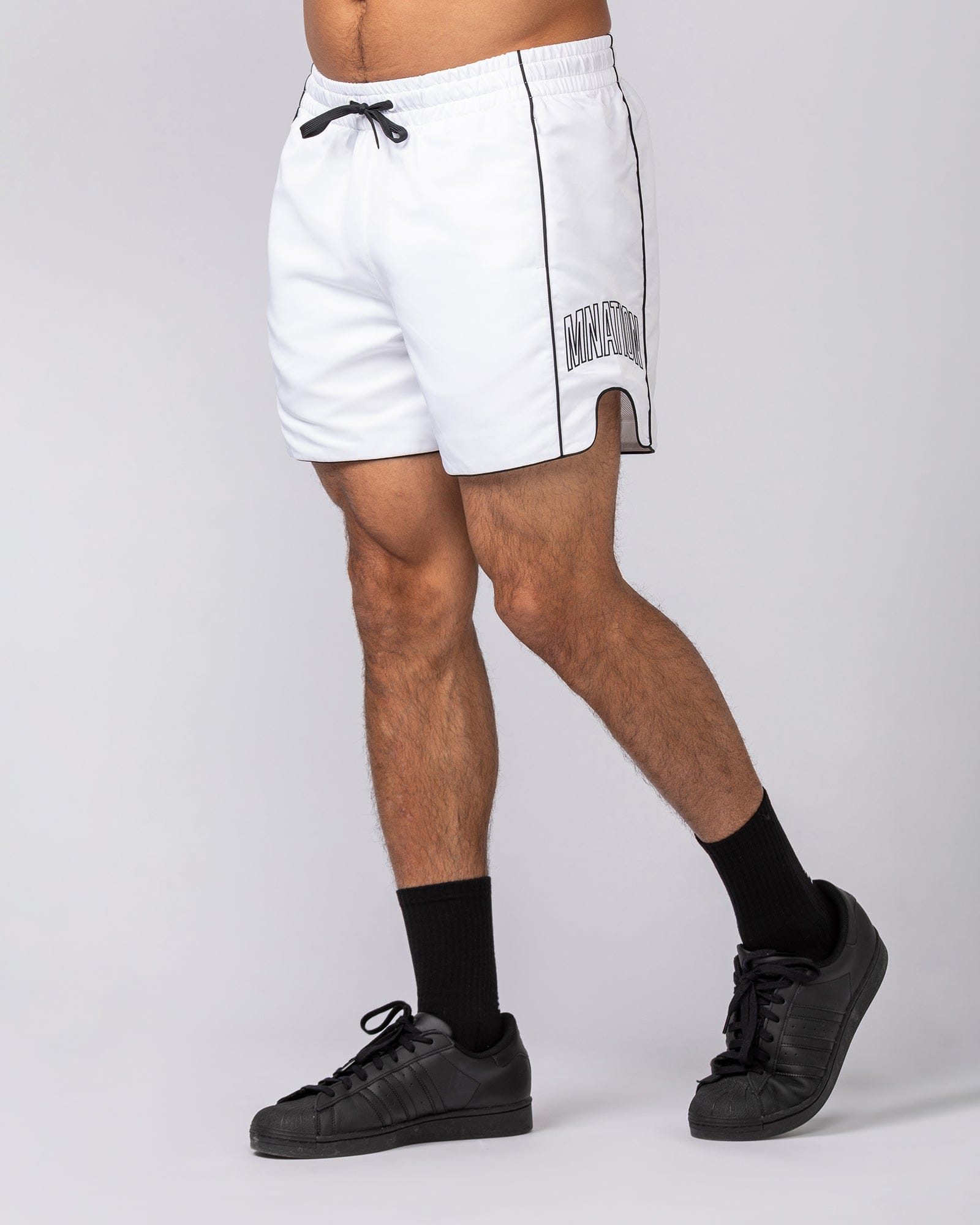 Muscle Nation Shorts Round House 5" Shorts - White