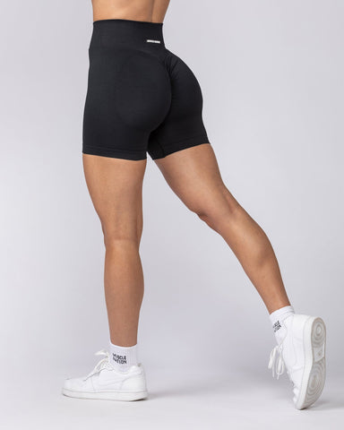 Muscle Nation Shorts Sculpt Seamless Midway Shorts - Black