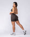 Muscle Nation Shorts Sculpt Seamless Midway Shorts - Cocoa