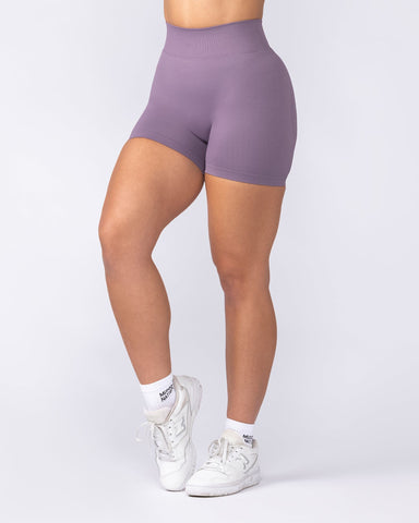 Muscle Nation Shorts Sculpt Seamless Midway Shorts - Dark Thistle