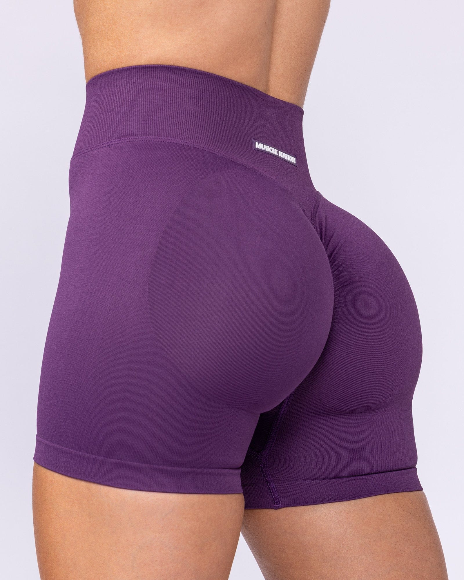 Muscle Nation Shorts Sculpt Seamless Midway Shorts - Nightshade