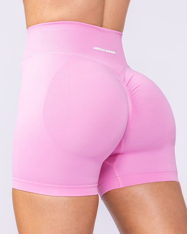 Muscle Nation Shorts Sculpt Seamless Midway Shorts - Pink Frosting