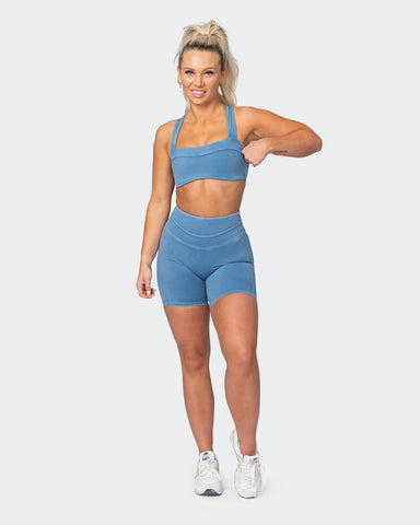 Muscle Nation Shorts Second Skin Bike Shorts - Washed High Tide