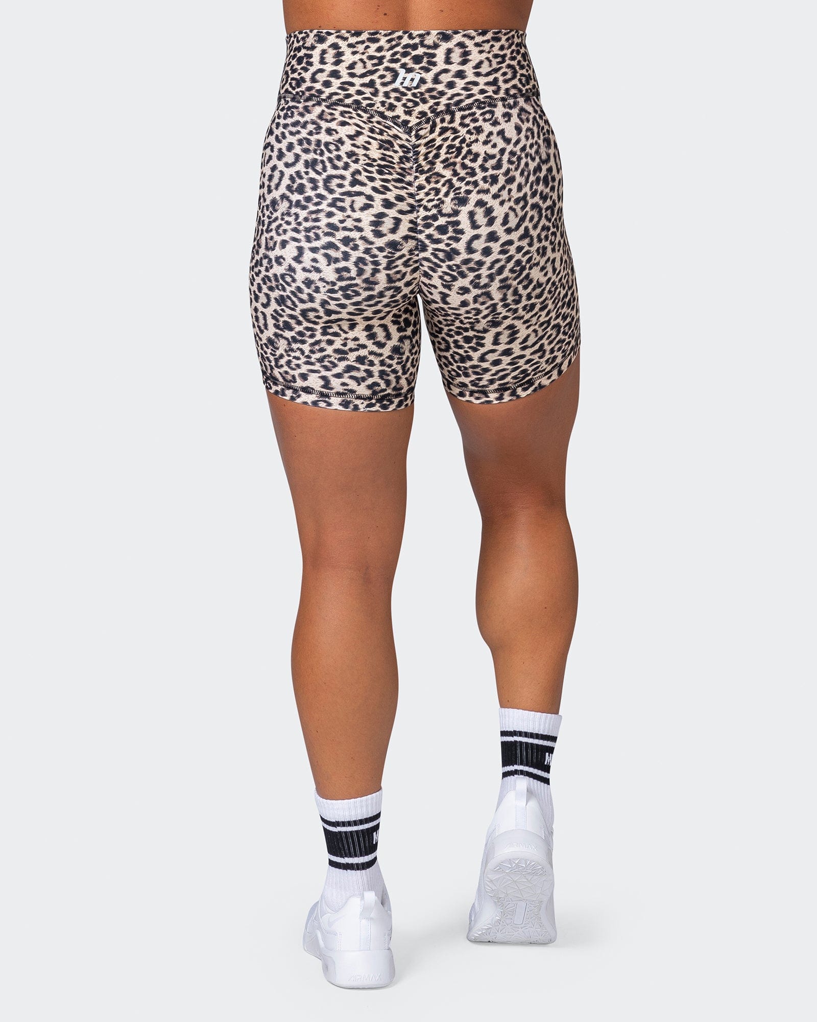 Muscle Nation Shorts Signature Scrunch Bike Shorts - Yellow Leopard