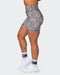 Muscle Nation Shorts Signature Scrunch Bike Shorts - Yellow Leopard
