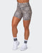 Muscle Nation Shorts Signature Scrunch Bike Shorts - Yellow Leopard