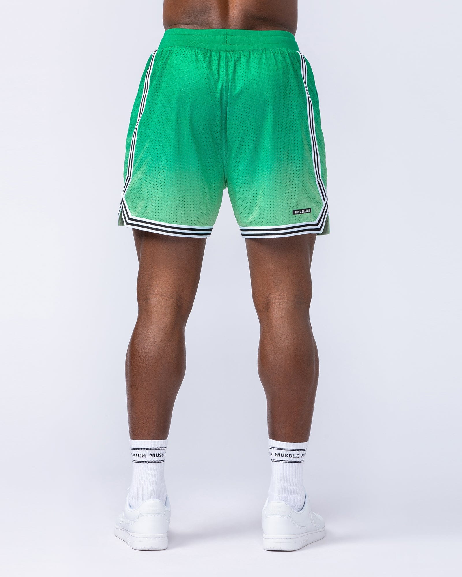 Muscle Nation Shorts Stadium Basketball 5" Shorts - Clover Ombre Print