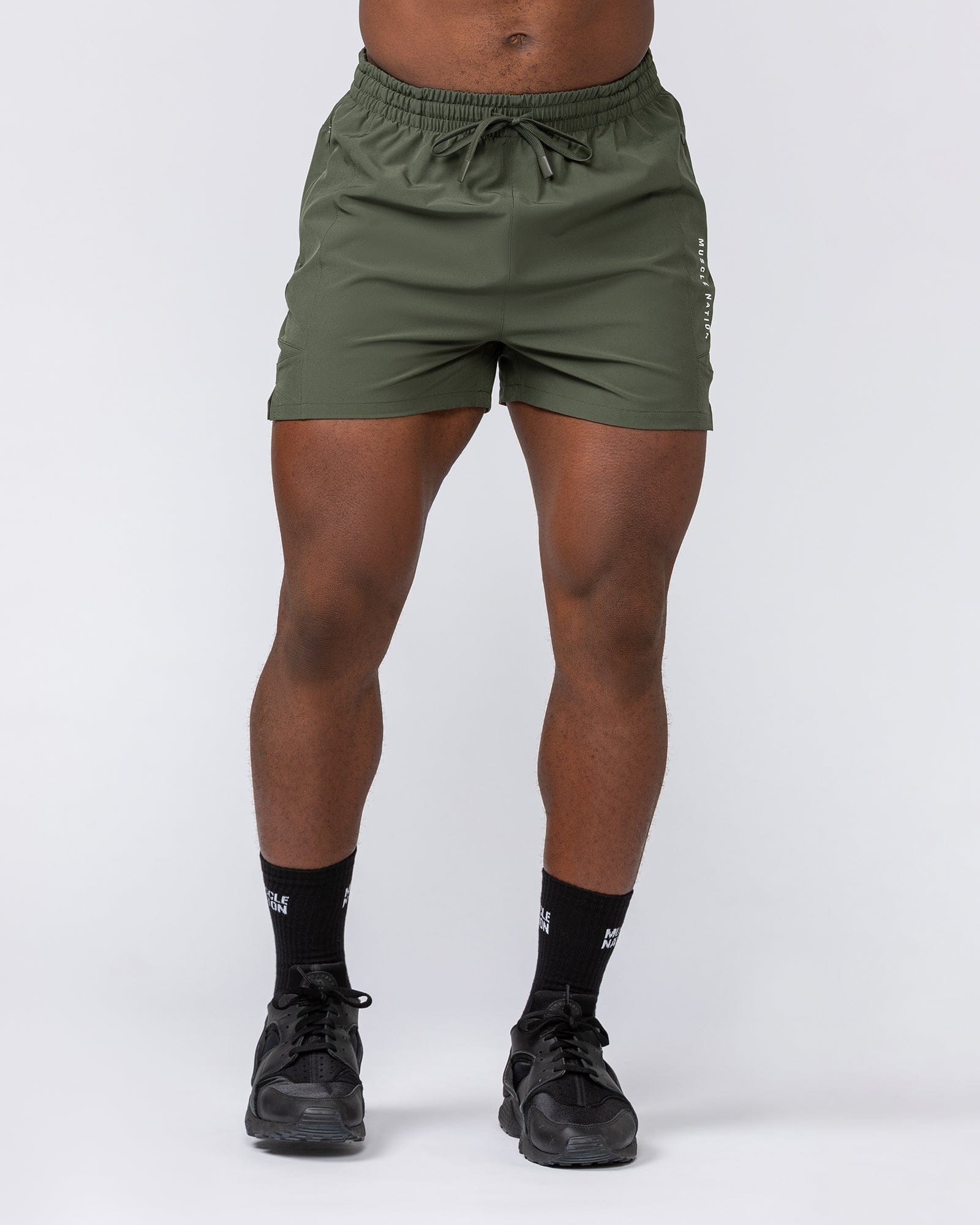 Muscle Nation Shorts Streamline Training 3" Shorts - Dark Khaki