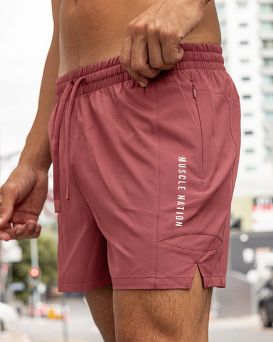 Muscle Nation Shorts Streamline Training 3" Shorts - Rust