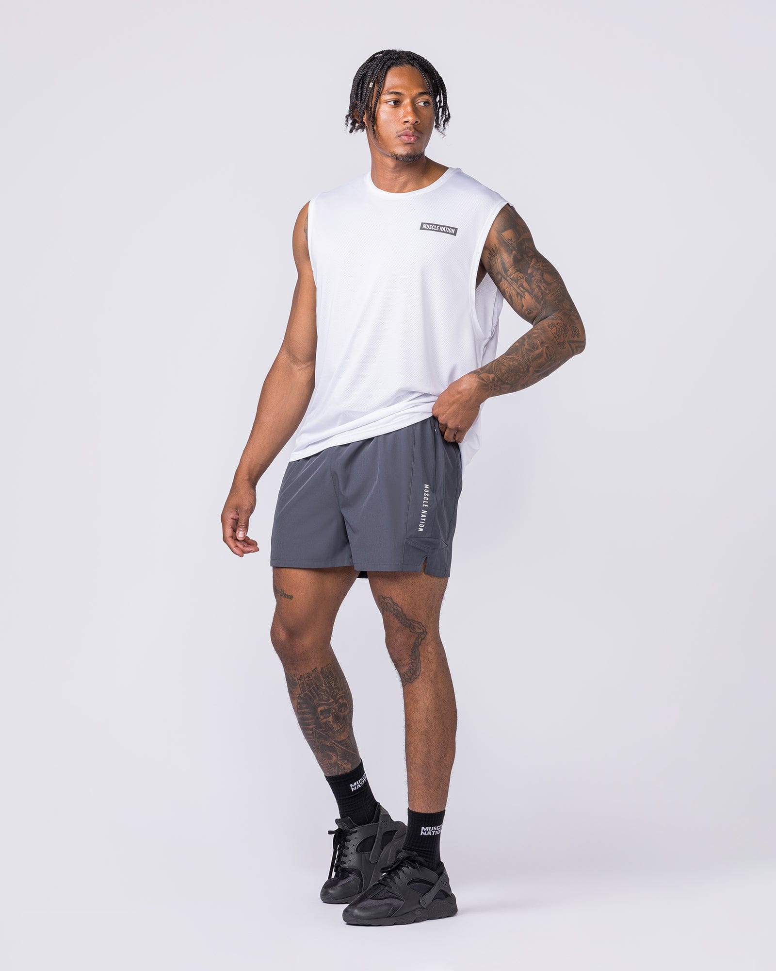 Muscle Nation Shorts Streamline Training 3" Shorts - Thunder