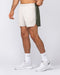 Muscle Nation Shorts Stride 3.5" Shorts - Cream / Dark Khaki
