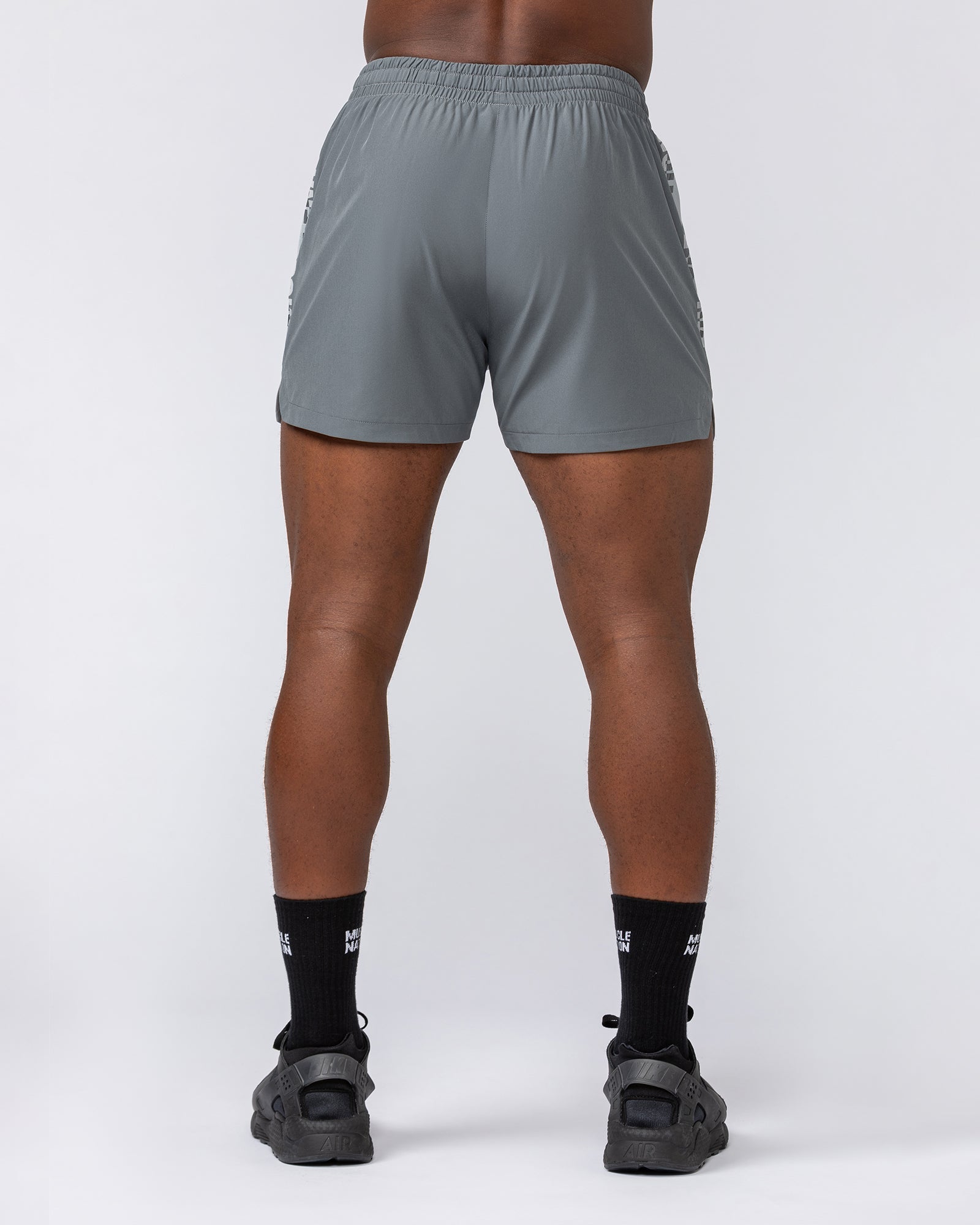 Muscle Nation Shorts Stride 3.5" Shorts - Jet Grey / Tornado