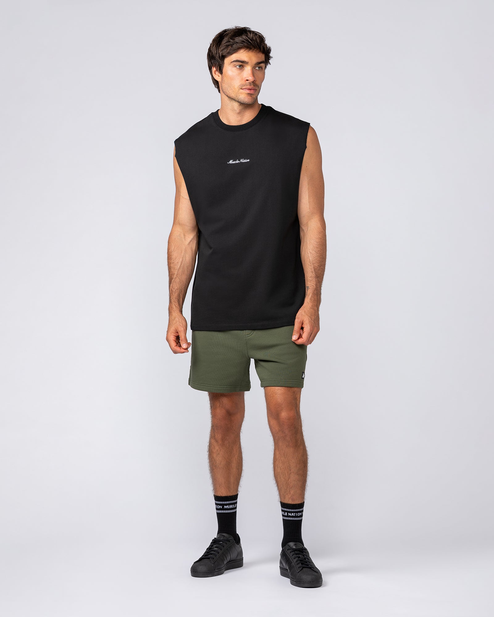 Muscle Nation Shorts Sweat 5" Shorts - Dark Khaki