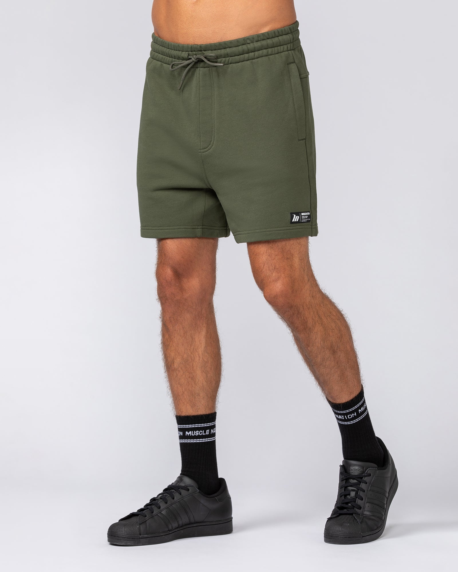 Muscle Nation Shorts Sweat 5" Shorts - Dark Khaki