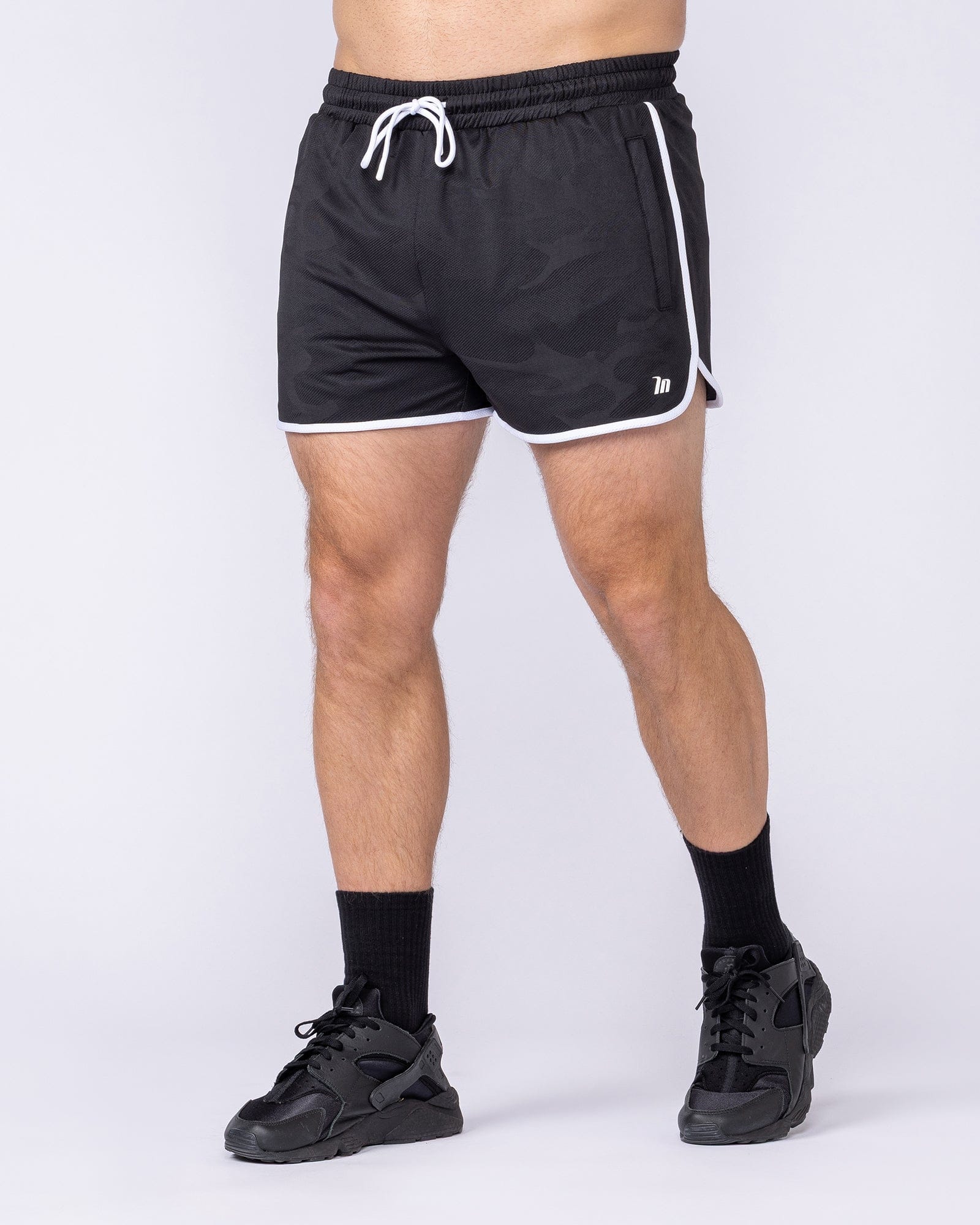 Muscle Nation Shorts Tech Camo Retro Shorts - Black Camo