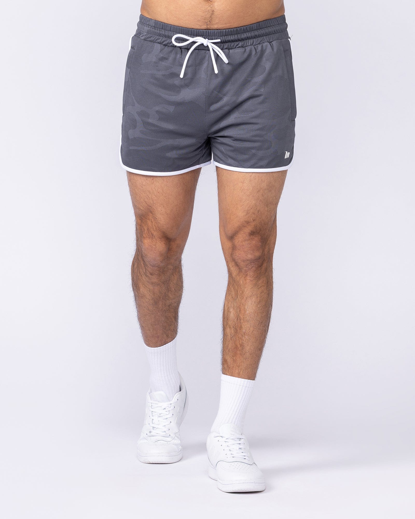 Muscle Nation Shorts Tech Camo Retro Shorts - Dark Grey Camo