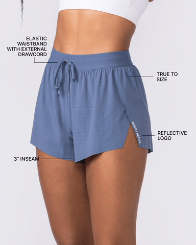 Muscle Nation Shorts Tempo 3" Run Shorts - Arctic