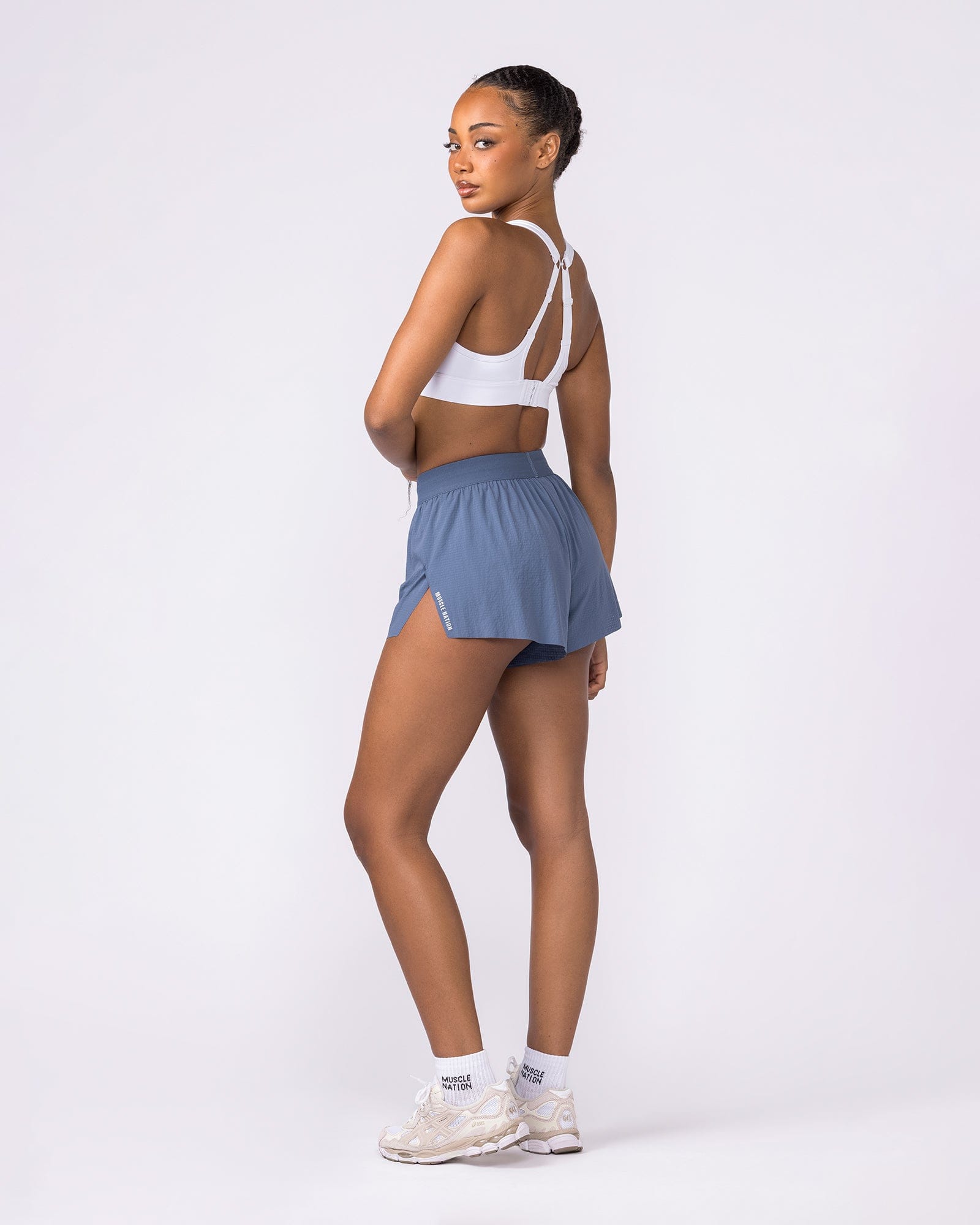 Muscle Nation Shorts Tempo 3" Run Shorts - Arctic