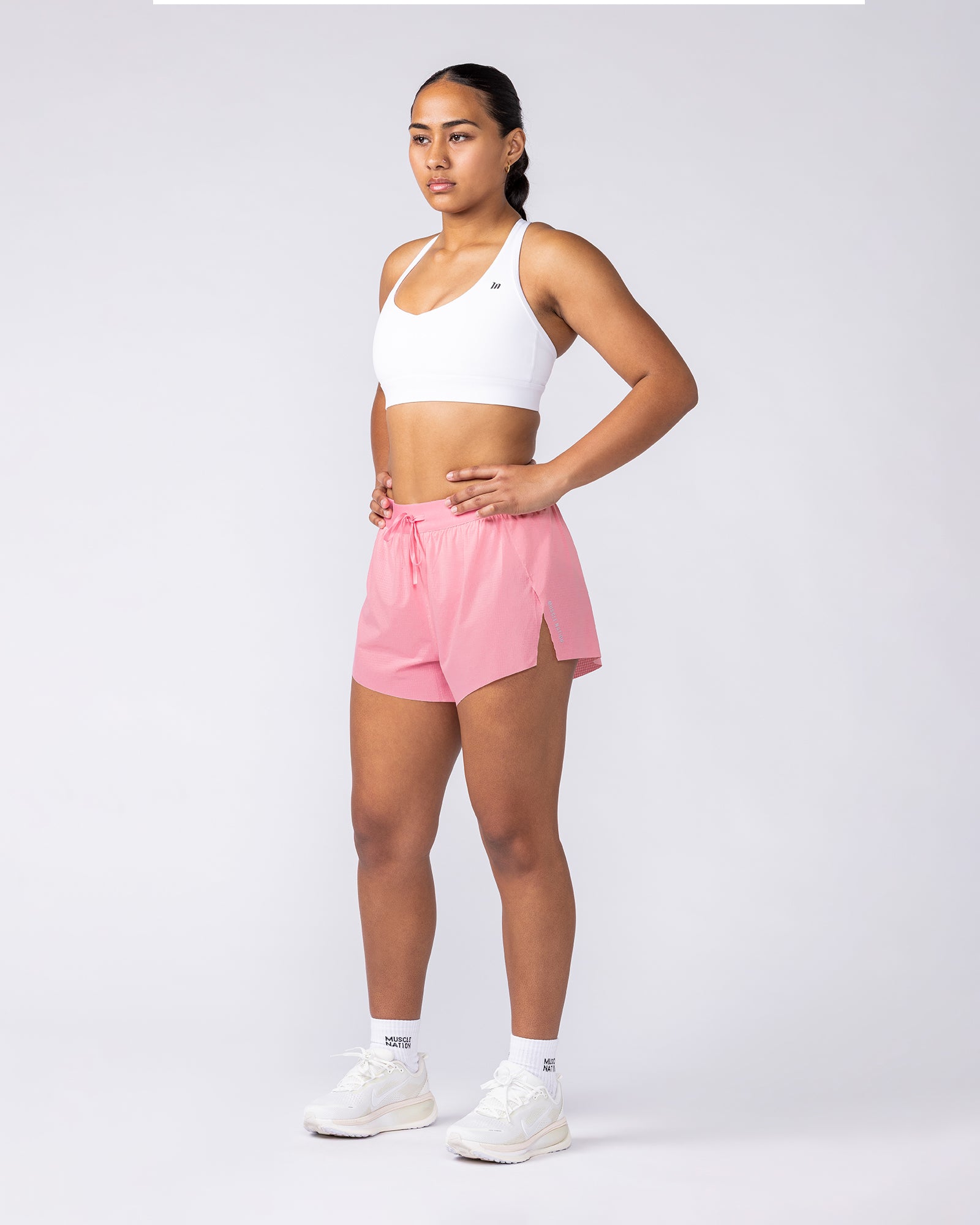 Muscle Nation Shorts Tempo 3" Run Shorts - Pink Icing