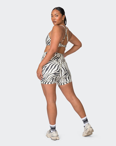 Muscle Nation Shorts Ultra Everyday Midway Shorts - Zebra Print