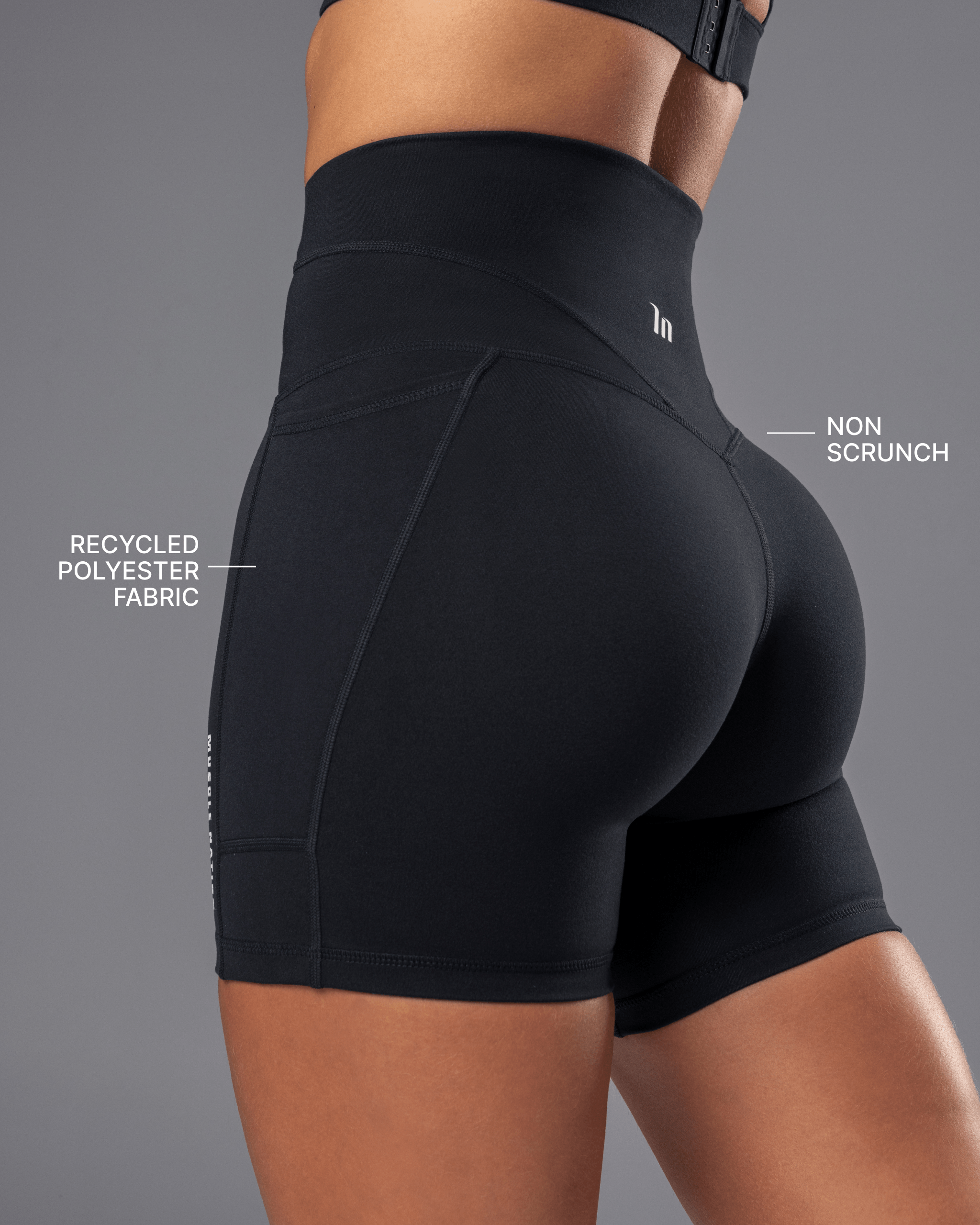 Muscle Nation Shorts Unrivalled Everyday Pocket Bike Shorts - Black