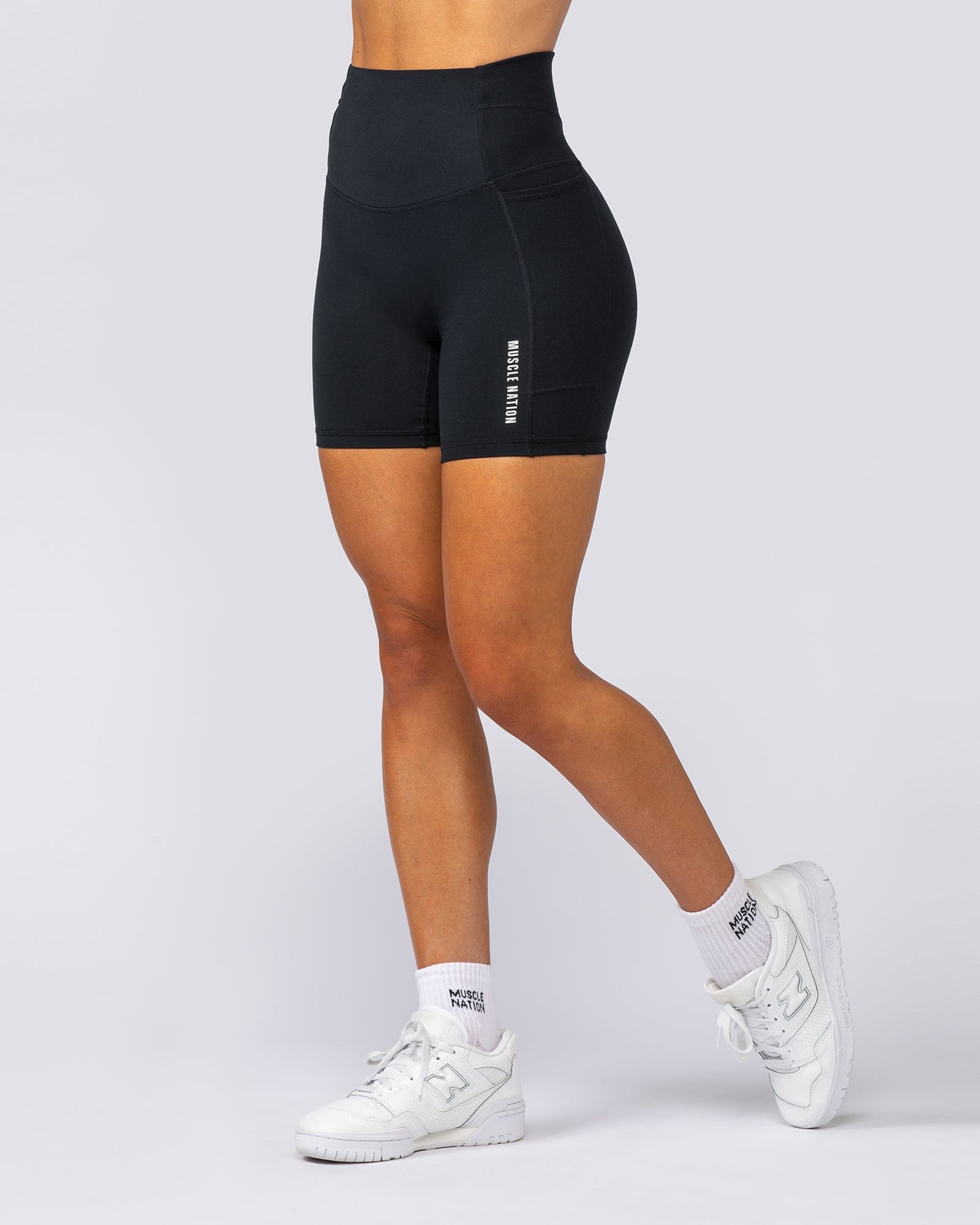 Muscle Nation Shorts Unrivalled Everyday Pocket Bike Shorts - Black