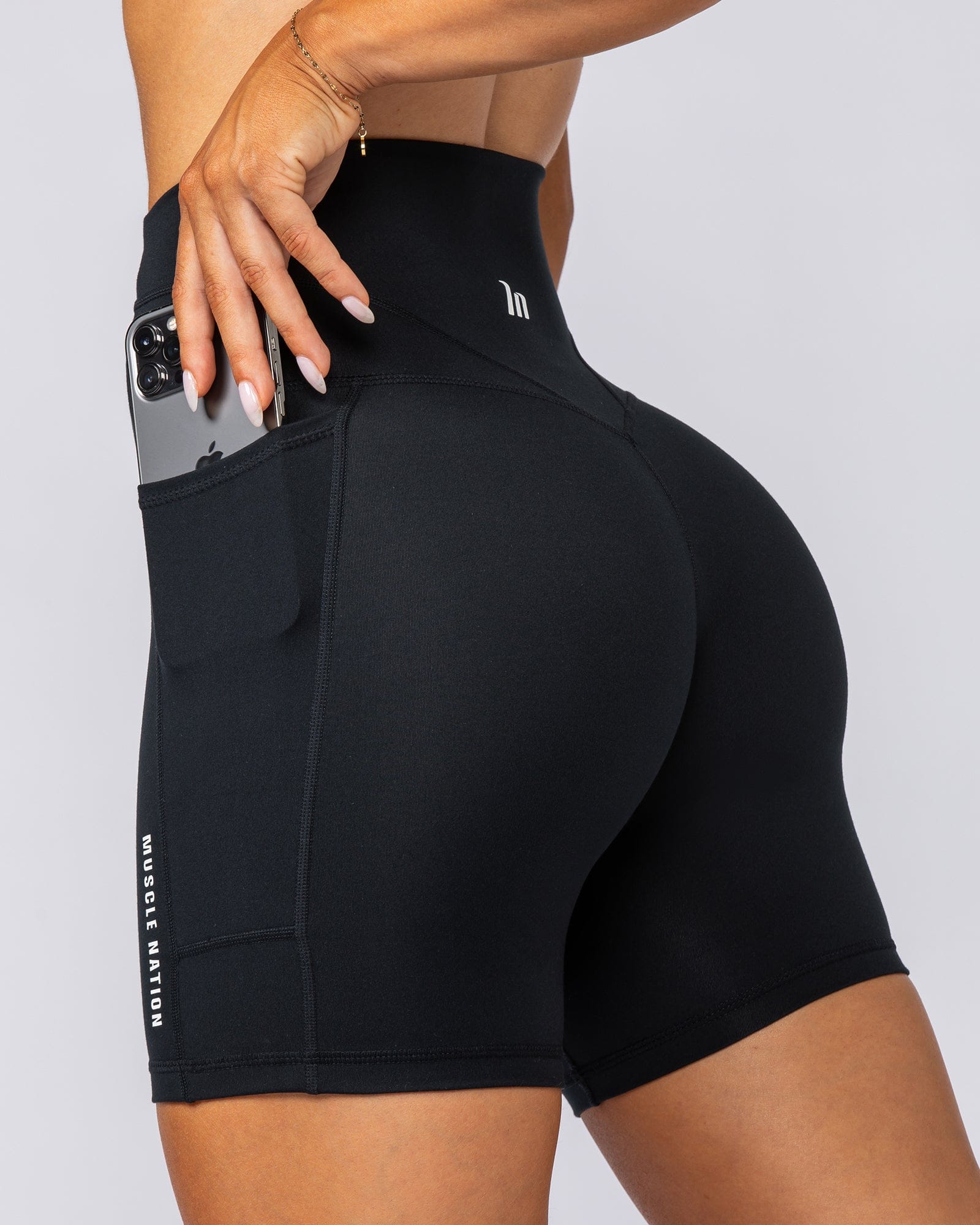 Muscle Nation Shorts Unrivalled Everyday Pocket Bike Shorts - Black