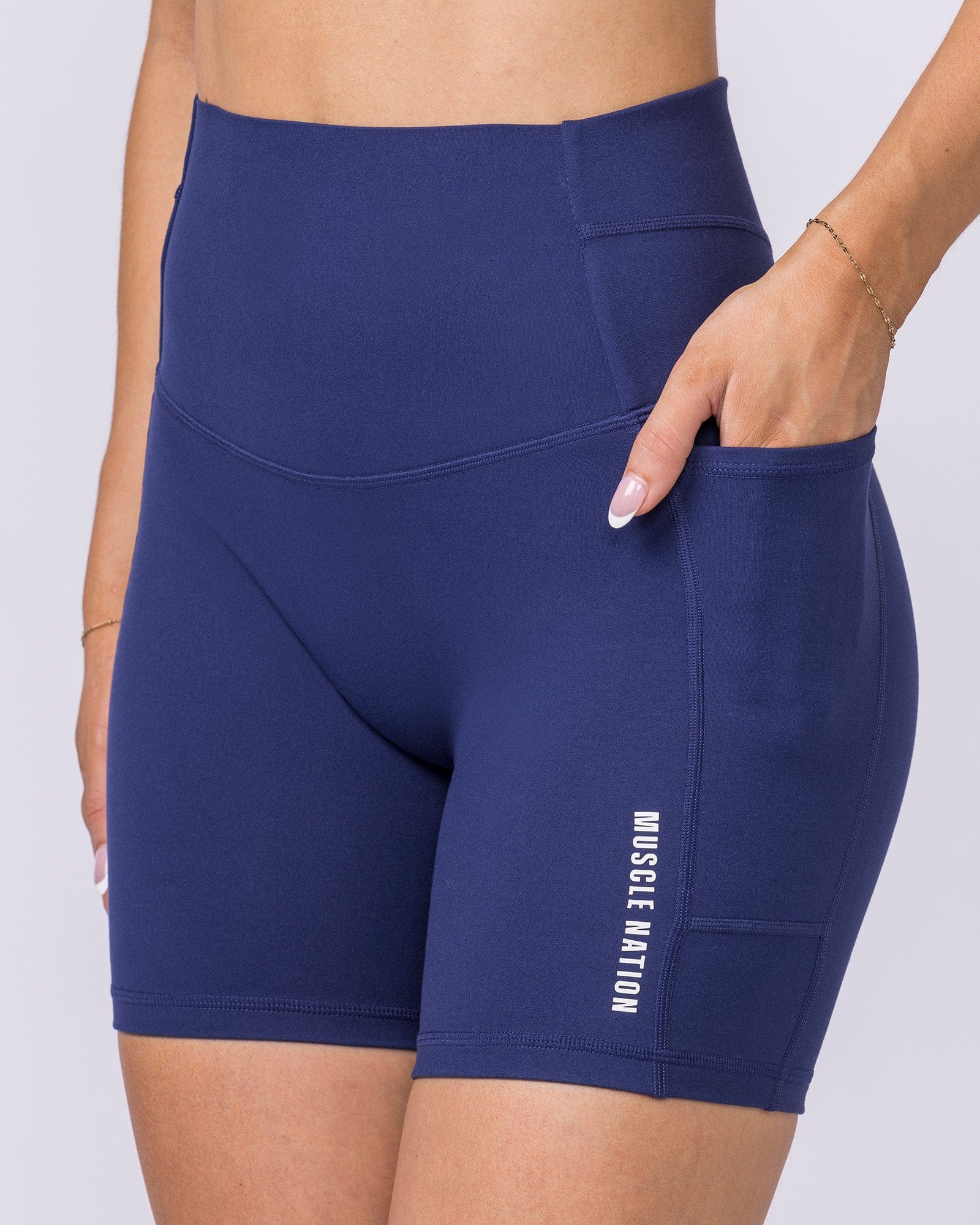 Muscle Nation Shorts Unrivalled Everyday Pocket Bike Shorts - Classic Navy