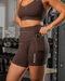 Muscle Nation Shorts Unrivalled Everyday Pocket Bike Shorts - Cocoa