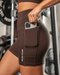 Muscle Nation Shorts Unrivalled Everyday Pocket Bike Shorts - Cocoa