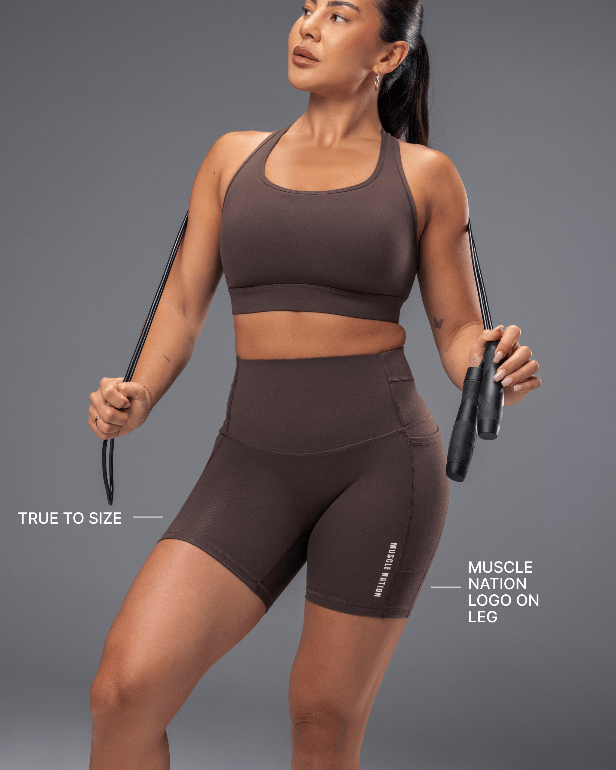 Muscle Nation Shorts Unrivalled Everyday Pocket Bike Shorts - Cola