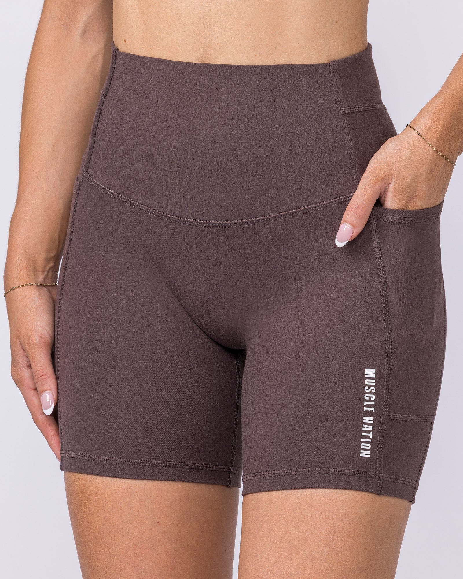 Muscle Nation Shorts Unrivalled Everyday Pocket Bike Shorts - Cola