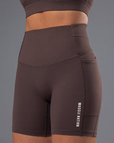 Muscle Nation Shorts Unrivalled Everyday Pocket Bike Shorts - Cola