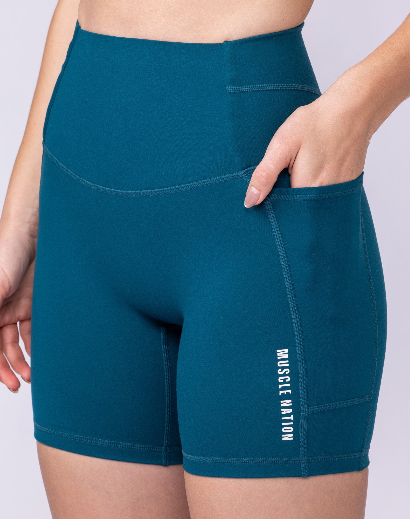 Muscle Nation Shorts Unrivalled Everyday Pocket Bike Shorts - Dark Marine