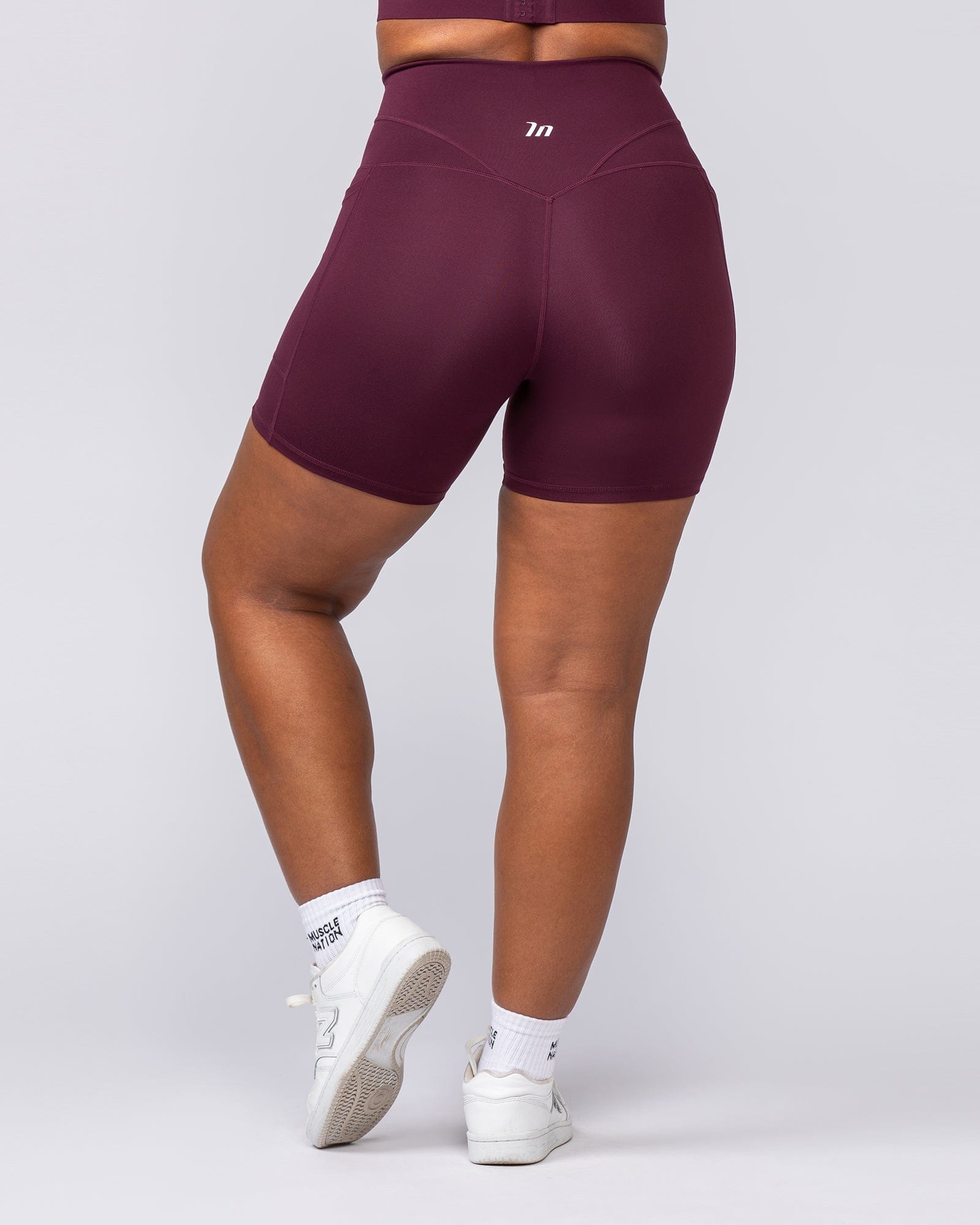 Muscle Nation Shorts Unrivalled Everyday Pocket Bike Shorts - Sangria