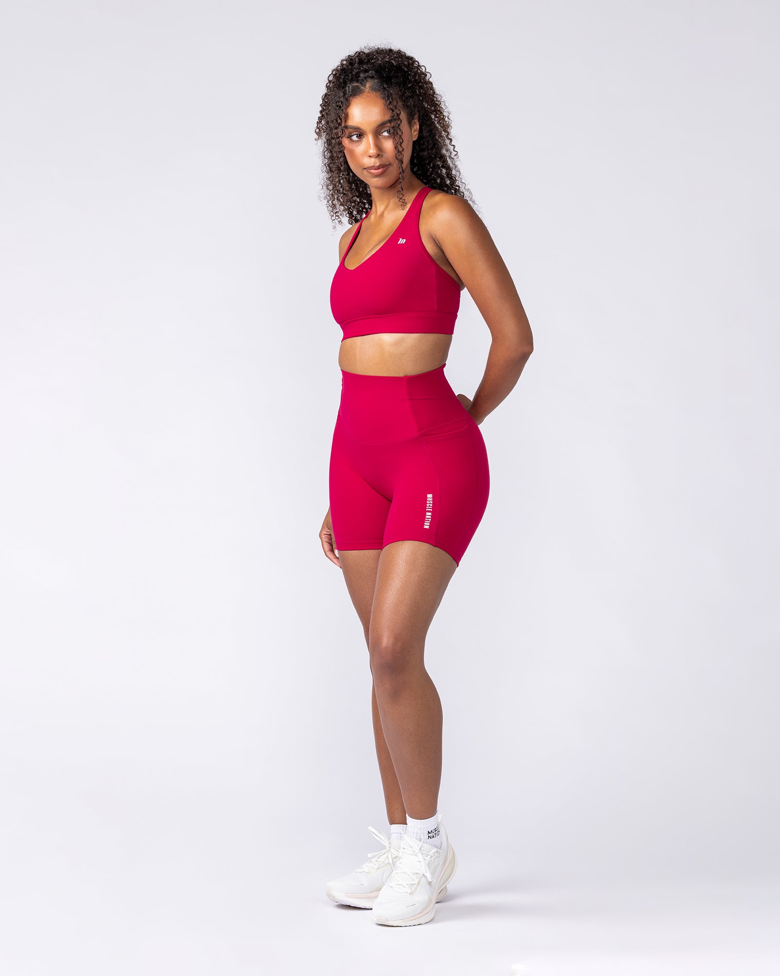 Muscle Nation Shorts Unrivalled Everyday Pocket Bike Shorts - Wild Berry