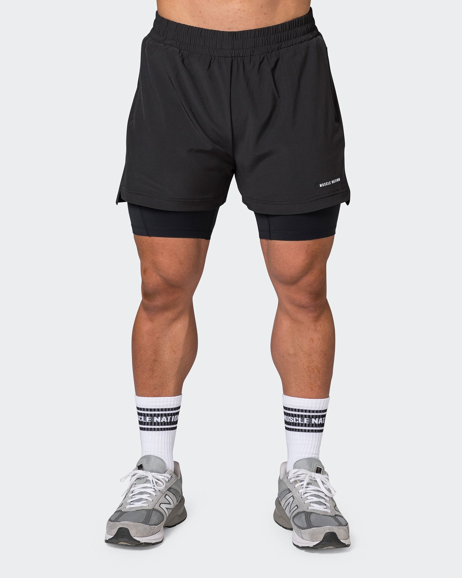 Muscle Nation Shorts Vigour Training 3" Shorts - Black