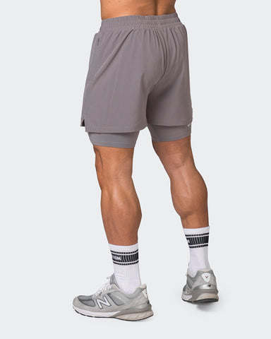 Muscle Nation Shorts Vigour Training Shorts - Pearl Grey