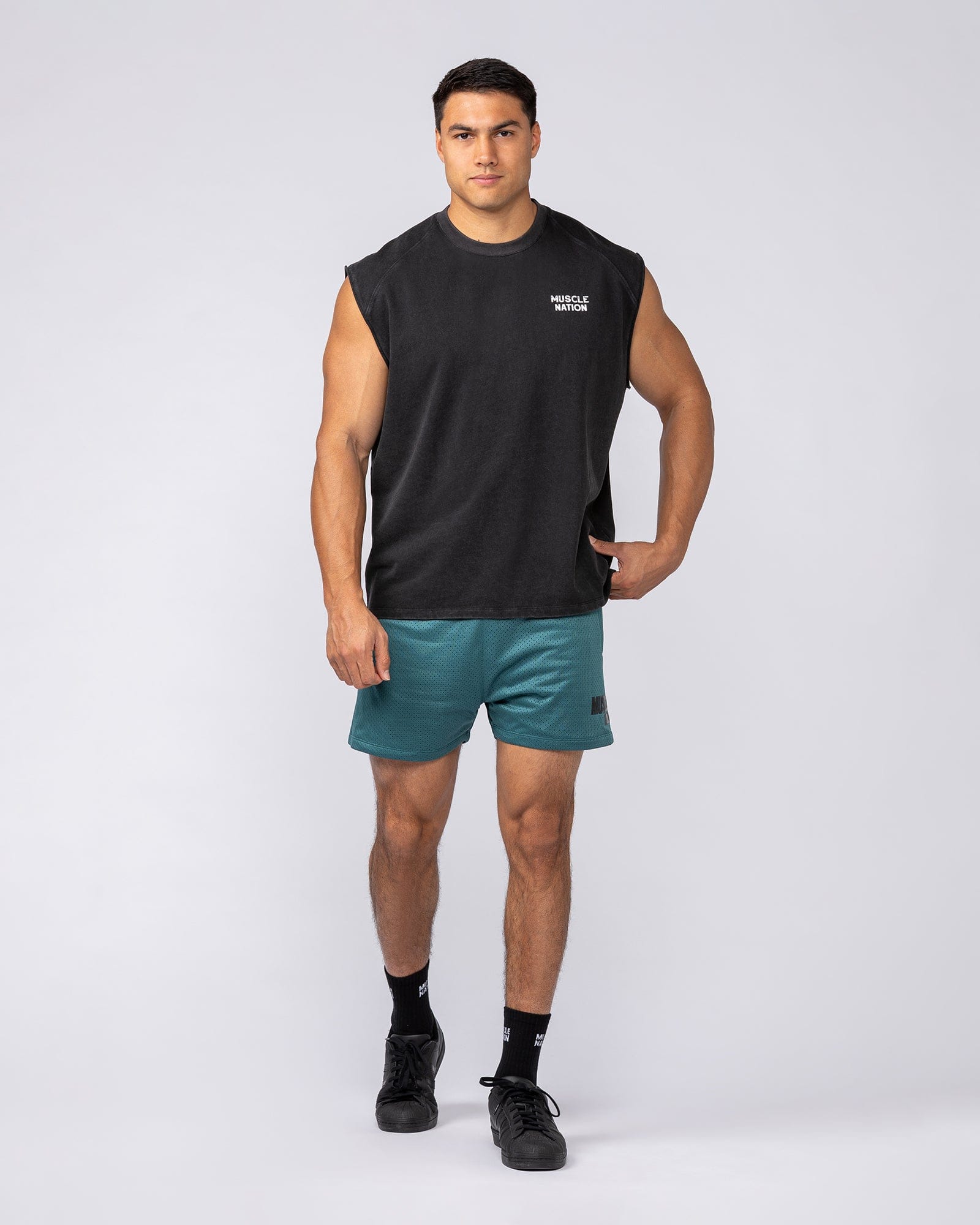 Muscle Nation Shorts Worldwide Lay Up 3.5" Shorts - Shark