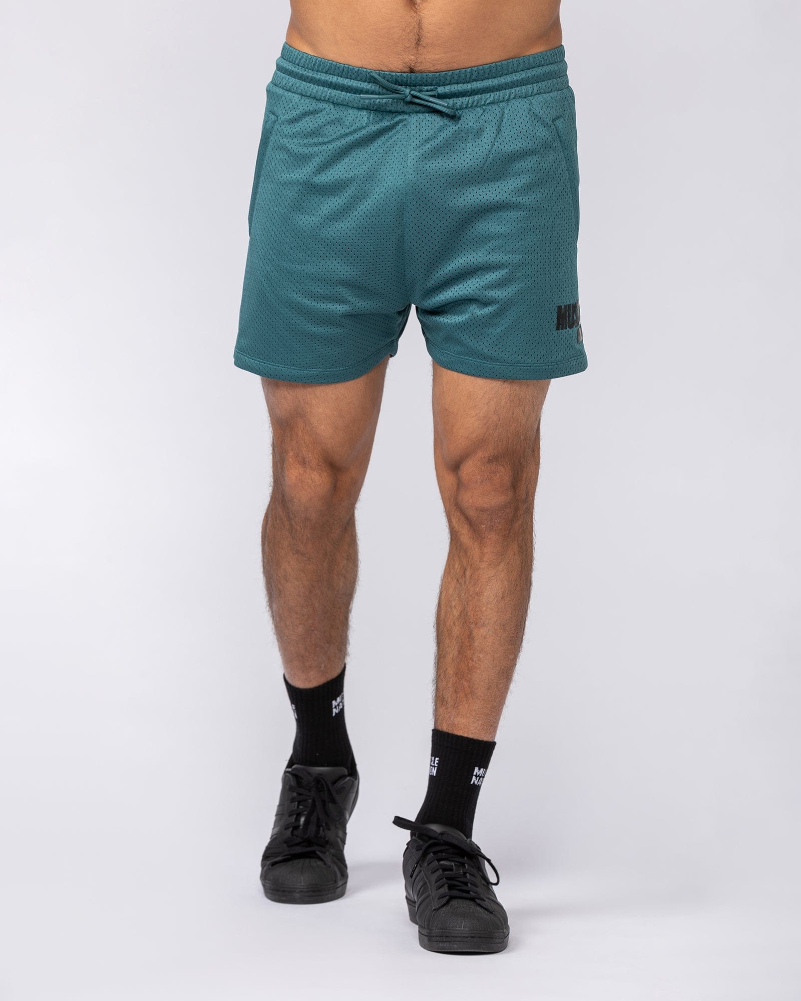 Muscle Nation Shorts Worldwide Lay Up 3.5" Shorts - Shark
