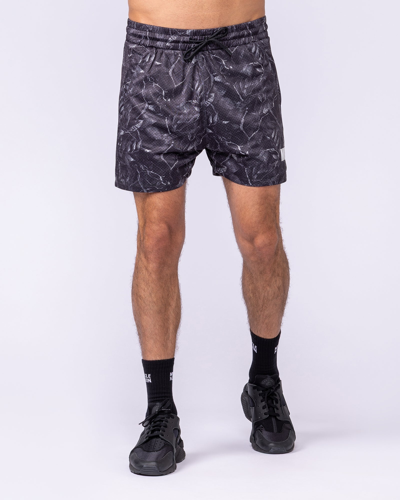 Muscle Nation Shorts Worldwide Lay Up 3.5" Shorts - Tree Camo Monochrome