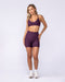 Muscle Nation Shorts Zero Rise Rib Bike Shorts - Cranberry